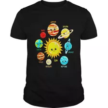 Playera Planetas Sistema Solar Sol, Marte, Jupiter + Envio