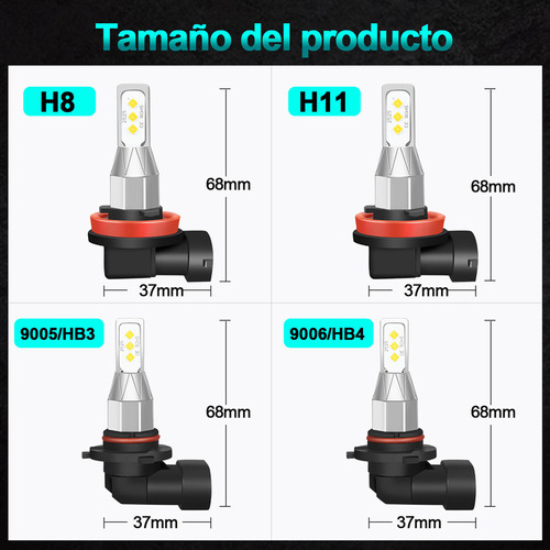 Para Mitsubishi Eclipse 1992-1999 6000k Faro+luz Antiniebla Foto 9