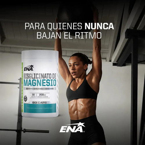 Imagen 2 de Bisglicinato De Magnesio Ena Sport Wellness Series X60 Cápsulas 200mg - Sistema Nervioso, Descanso, Huesos Y Músculos Sin Sabor