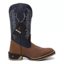 Bota Texana Country Masculina Em Couro Legítimo Forrada Jump