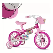 Bicicleta Aro 12 Infantil Rodinhas Treinamento Rosa Menina