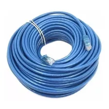 Cable De Red Ethernet Lan Rj45 Cftv Azul De 50 Metros Con 50 Metros