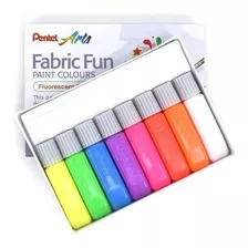 Estojo Tinta Tecido Fluorescente Fabric Fun Cj08 Pentel Arts