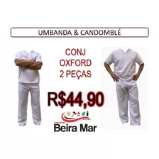 Roupa Umbanda E Candomblé Em Oxford Infantil Menino 2 Pçs 