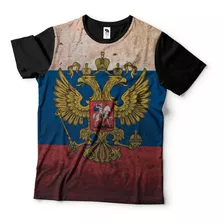 Camisa Camiseta Bandeira Rússia Vintage Seleção