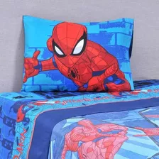 Sabana Spider-man Marvel Plaza Y Media 