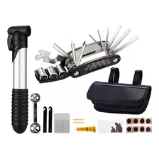 Kit Reparacion Estuche Para Bici Llaves Parches Inflador