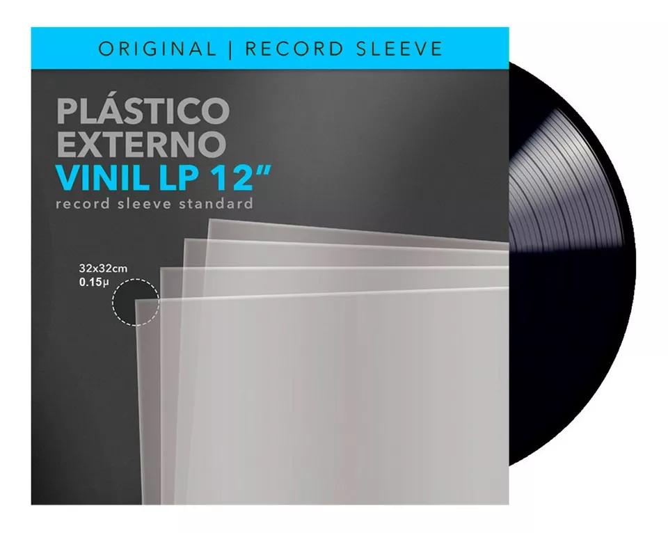 Plastico Vinil Lp Externo Semi Grosso 0.15 - 250 Unidades