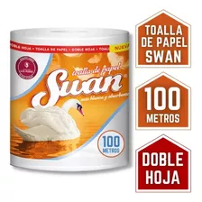 Toalla De Papel Swan 100 Metros Doble Hoja Pack 3 Unidades