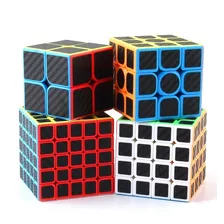 Cubo Rubik 2x2 3x3 4x4 5x5 Stickers Fibra Carbono Lubricado