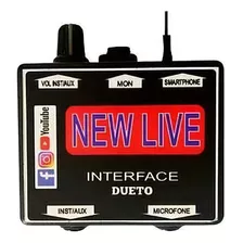 Interface De Áudio Dueto Para Gravação Com 2 Canais New Live Cor Preto