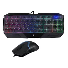 Combo Hp Gamer Teclado+ Mouse Gk1100, Negro; Electrotom 