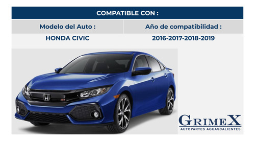 Espejo Honda Civic 2016-16-2017-2018-2019-19 Ore Foto 3