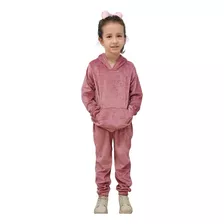 Conjunto Infantil Plush Liso Menina Tutti Bella