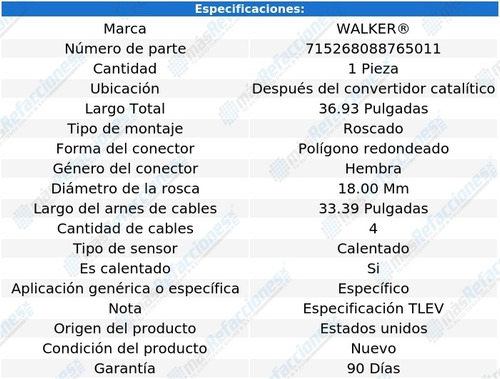 Sensor Gases Escape Despus Cc Grand Voyager V6 3.3l 96-00 Foto 6