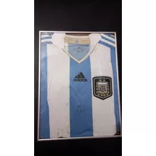 Camiseta Seleccion Argentina adidas Firmada Por Messi 