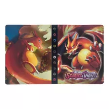 Porta 240 Cards Álbum Coleção Pokémon Charizard Scarlet