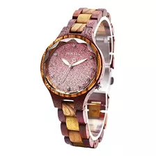 Bewell Reloj De Madera Para Mujer, Reloj De Madera De Cuarzo