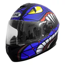 Casco Para Moto Yohe Y966-15#a - Azul Negro