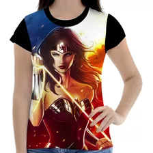 Camisa Camiseta Capitã Marvel Mulher Maravilha Envio Hoje 15