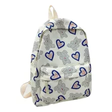 Mochila Escolar Coração Ursinhos Conjunto Mochila Estojo Bag