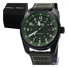 Relógio Orient Masculino Solartech Original Verde Militar Nf