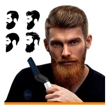 Pente Elétrico Modelador Alisador Barba E Cabelo Masculino