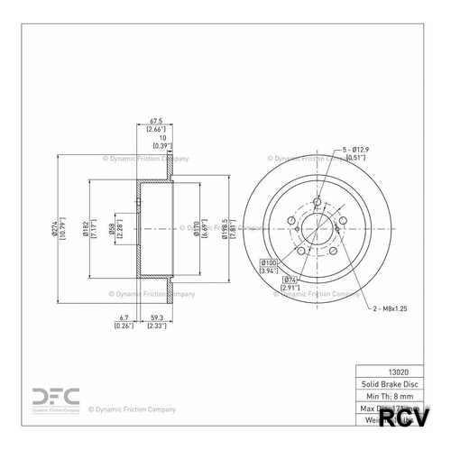 Disco Frenos  Trasera Para Subaru Outback   2005 Foto 4