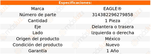 (1) Base Amort Del O Tras Integra L4 1.7l 92/93 Eagle Foto 3