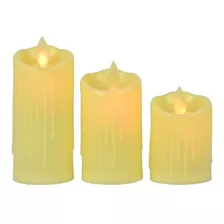 Kit 3 Velas Decorativas Led Tamanhos Diferentes