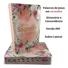 Bíblia Letra Gigante Ccb Dicionário Concordância Índice Rosa