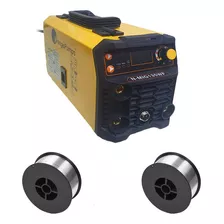 Soldadora Inversor Microalambre Sin Gas 120a+2 Rollos Microa