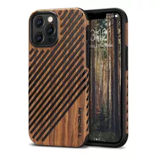 Funda Para iPhone 13 Pro Max 6.7 Hibrida Madera Cuero