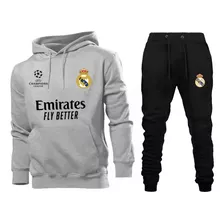 Conjunto Moleton Infantil Real Madrid Blusa De Frio Casaco