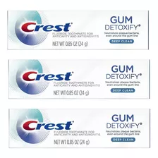 Kit 3 Creme Dental Crest Gum Deep Clean 24g Importado Eua