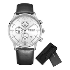 Reloj Deportivo Megir Luminous Chronograph De Piel