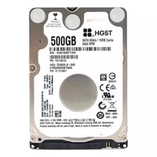 Hd Interno Sata Hgst 500gb Hts545050b7e660 Z5k500 2.5 6gbps Cor Prateado