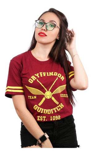 Camiseta Harry Potter Quadribol Tshirt Feminina Tumblr Geek 
