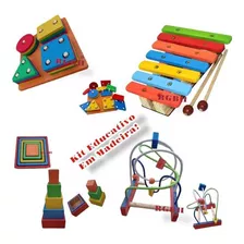 Kit Brinquedo Educativo Madeira Escolha O Seu Kit Educativo