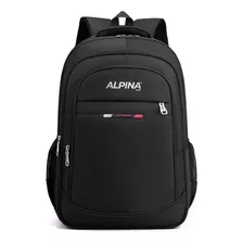 Mochila Porta Notebook Alpina 212 Color Negro Diseño Antidesgarro 25l