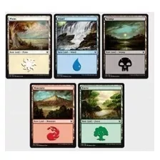 100 Cards De Magic Somente Terrenos Básicos, 20 De Cada