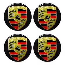 Jogo Emblema Porsche Botom Para Calota Roda Esportiva 45mm