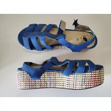 Sandalias Azules Piece Of Cake