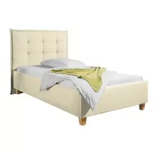 Stann Cama Individual Estilo Moderno Tela Color Beige