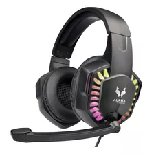 Auriculares Gamer Gadnic Led Rgb Aislamiento De Ruido Color Negro