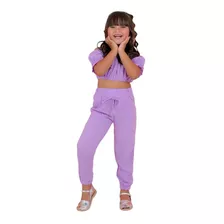 Conjunto Blogueirinha Ciganinha Menina Infantil Calça Jogger