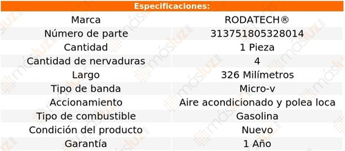 (1) Banda Acces Micro-v Charade L4 1.3l 89/92 Rodatech Foto 2