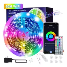 Tiras De Led Rgb Luces Wifi Inteligente Alexa Multicolor 20m