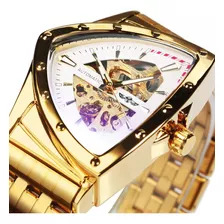 Reloj Pulsera Genérica S1225-2, Para Hombre Color Golden Y White