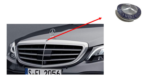 Emblema Persiana Parrilla Mercedes W205 A2228170116 Foto 2